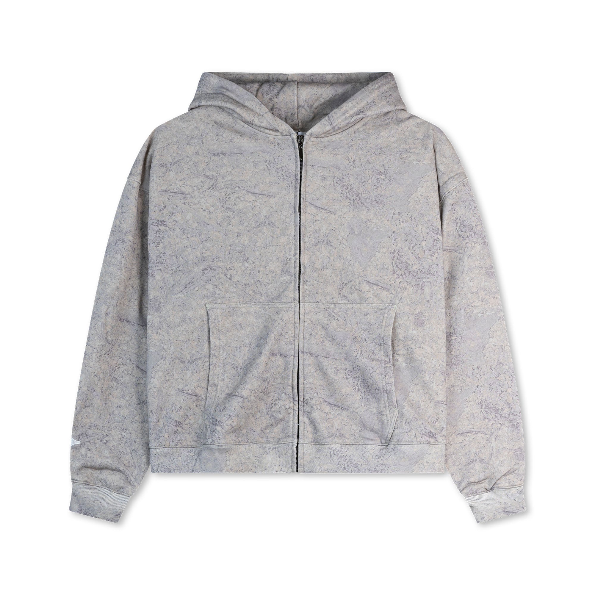 Washout Camo Boxy Zip Hoodie