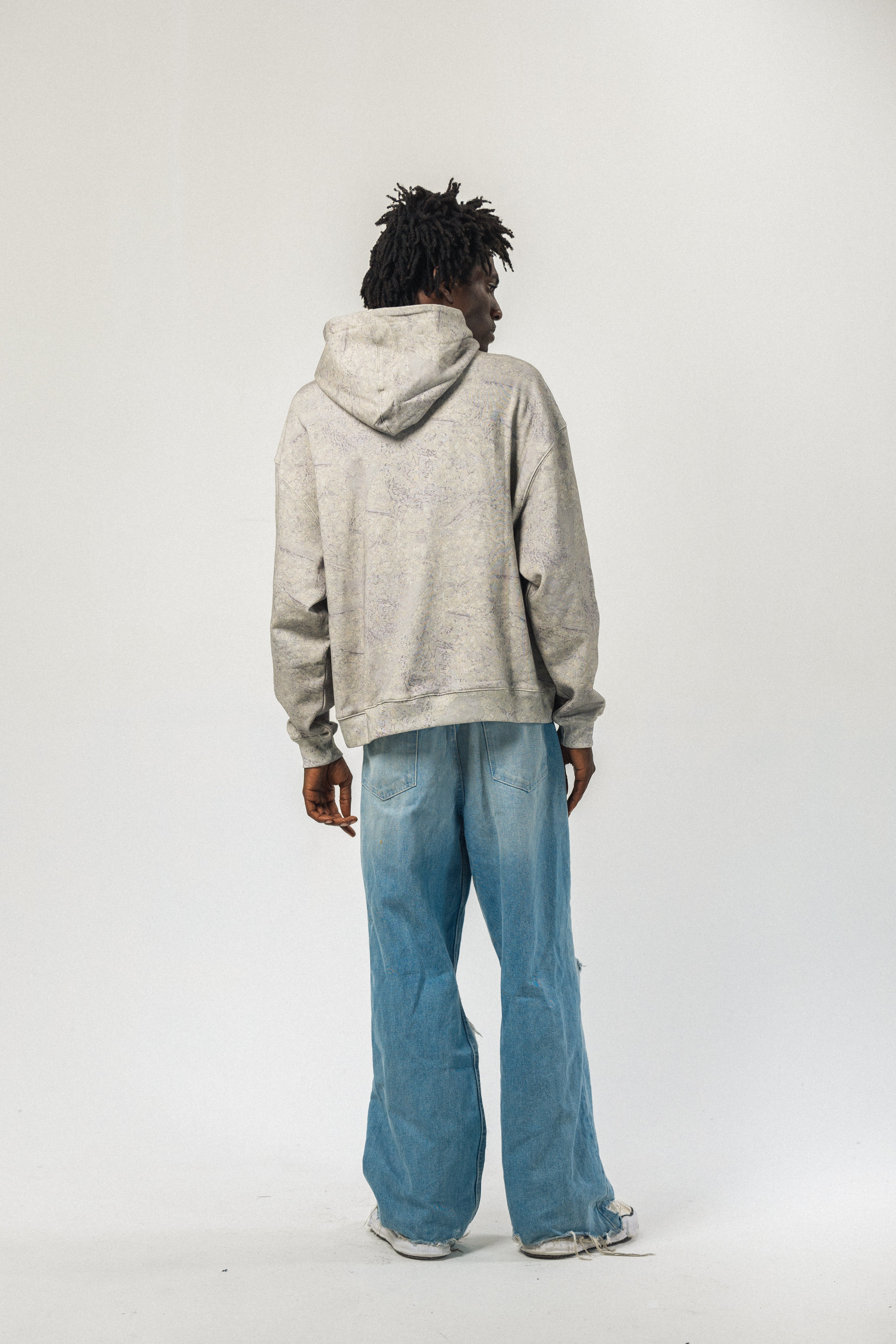 Washout Camo Boxy Zip Hoodie