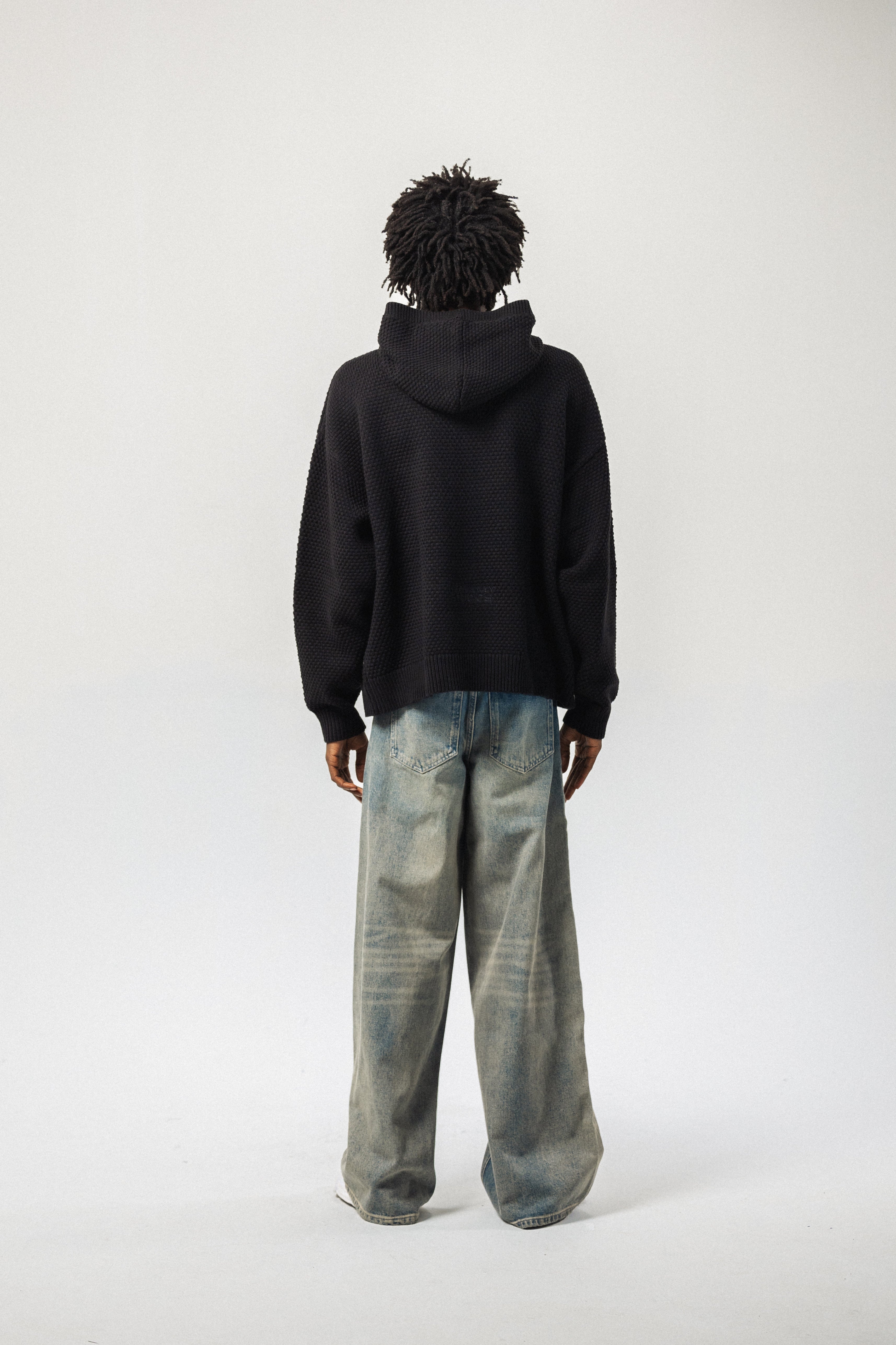 Knit Boxy Hoodie